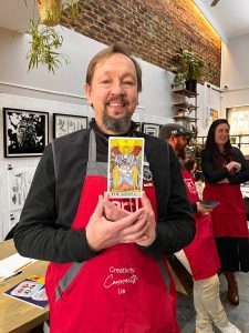 Andre Selecting his Arcanacard